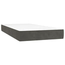kontinentalseng med LED-lys 80x200 cm velour mørkegrå