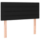 kontinentalseng med LED-lys 80x200 cm stof sort