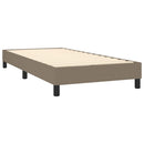 kontinentalseng med LED-lys 90x200 cm stof gråbrun