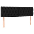 kontinentalseng med LED-lys 140x190 cm stof sort