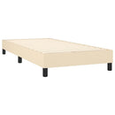 kontinentalseng med LED-lys 90x190 cm stof cremefarvet