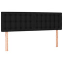 kontinentalseng med LED-lys 140x190 cm stof sort
