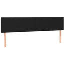 kontinentalseng med LED-lys 160x200 cm stof sort