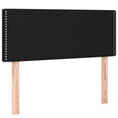 kontinentalseng med LED-lys 100x200 cm stof sort