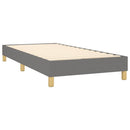 kontinentalseng med LED-lys 80x200 cm stof mørkegrå