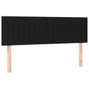 kontinentalseng med LED-lys 140x200 cm stof sort