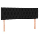 kontinentalseng med LED-lys 160x200 cm stof sort