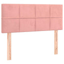kontinentalseng med madras og LED-lys 80x200 cm velour pink