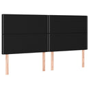 kontinentalseng med LED-lys 200x200 cm stof sort