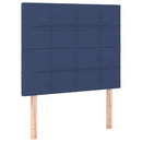 kontinentalseng med LED-lys 90x200 cm stof blå