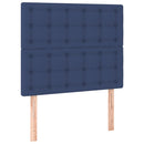 kontinentalseng med LED-lys 90x200 cm stof blå