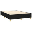 kontinentalseng med LED-lys 140x190 cm stof sort