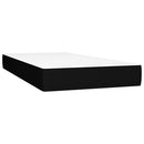 kontinentalseng med LED-lys 90x190 cm stof sort