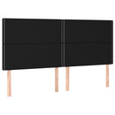 kontinentalseng med LED-lys 200x200 cm stof sort