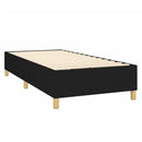 kontinentalseng med LED-lys 90x200 cm stof sort
