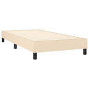 kontinentalseng med madras 90x190 cm stof cremefarvet