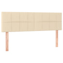 kontinentalseng med madras 140x190 cm stof cremefarvet