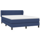 kontinentalseng med madras 140x190 cm stof blå