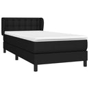kontinentalseng med madras 90x190 cm stof sort