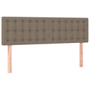 kontinentalseng med madras 140x190 cm stof gråbrun