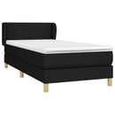 kontinentalseng med madras 90x200 cm stof sort