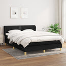 kontinentalseng med madras 140x200 cm stof sort