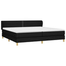 kontinentalseng med madras 200x200 cm stof sort