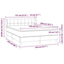 kontinentalseng med madras 140x200 cm stof blå