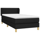 kontinentalseng med madras 90x200 cm stof sort