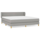 kontinentalseng 180x200 cm stof lysegrå