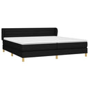 kontinentalseng med madras 200x200 cm stof sort