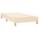 kontinentalseng med madras 80x200 cm stof cremefarvet