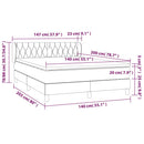 kontinentalseng med madras 140x200 cm stof sort