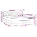 kontinentalseng med madras 160x200 cm stof sort