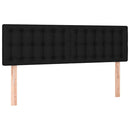 kontinentalseng med madras 140x190 cm stof sort