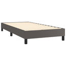 kontinentalseng med madras 100x200 cm kunstlæder grå