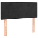 kontinentalseng med madras 80x200 cm fløjl sort