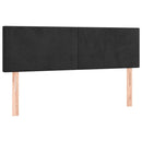 kontinentalseng med madras 140x190 cm fløjl sort