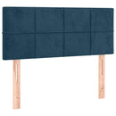 kontinentalseng med madras 80x200 cm fløjl mørkeblå