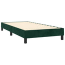 kontinentalseng med madras 100x200 cm fløjl mørkegrøn