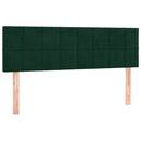 kontinentalseng med madras 140x190 cm fløjl mørkegrøn