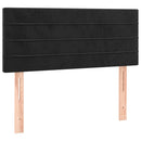 kontinentalseng med madras 80x200 cm fløjl sort