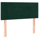 kontinentalseng med madras 90x200 cm fløjl mørkegrøn