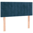 kontinentalseng med madras 80x200 cm fløjl mørkeblå