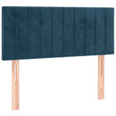 kontinentalseng med madras 90x190 cm fløjl mørkeblå