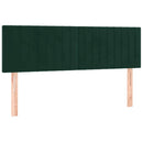 kontinentalseng med madras 140x190 cm fløjl mørkegrøn