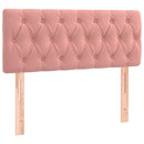 kontinentalseng med madras 90x190 cm fløjl pink