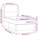 kontinentalseng med madras 80x200 cm stof sort
