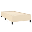 kontinentalseng med madras 80x200 cm stof cremefarvet