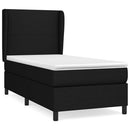 kontinentalseng med madras 90x190 cm stof sort